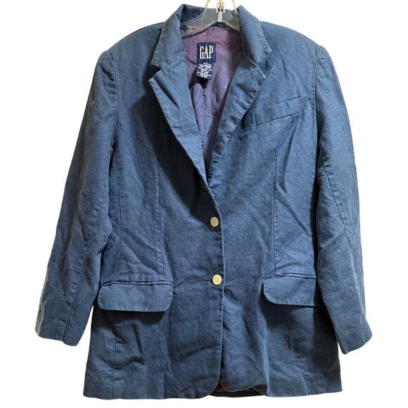 GAP Other - Vintage GAP Men's Blazer - Linen & Cotton Blend - Blue